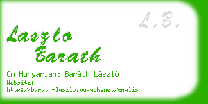 laszlo barath business card