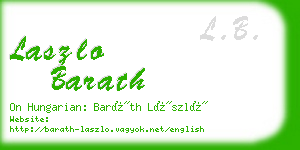 laszlo barath business card